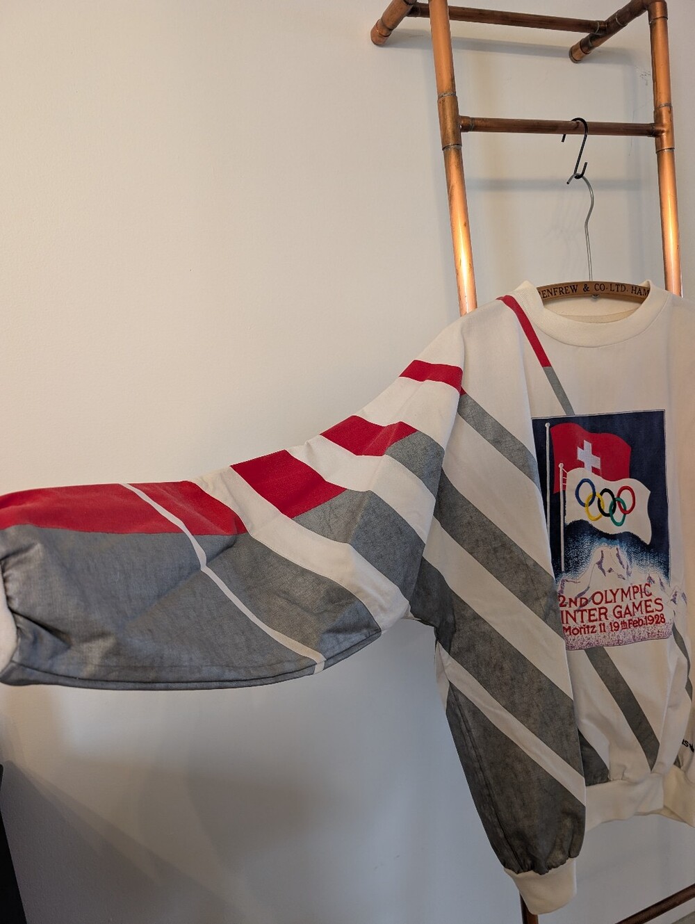 ๐ฅ80'S RARE ADIDAS Vintage Olympic Sweatshirt - Made in HONG KONG๐ฅ *UNISEX*- XL - Picture 4 of 16